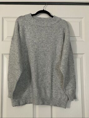 a new day Light Gray Speckled Crewneck Sweater